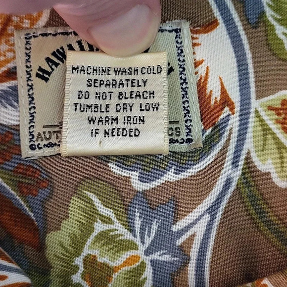 Hawaiian Palm Colorful Floral Short Sleeve Collared Casual Button Up Women 2XL - Picture 4 of 7